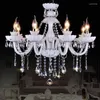 Lampes suspendues Lampe de lustre en cristal européen dans le salon chambre simple étude moderne maison restaurant bougie