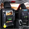 Car Organizer Car Back Seat Organizer Mti-Function Beverage Storage Bag Stowing Tidying Tablet Phone Holder Container Interior Accesso Dhaod