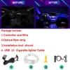 Ny Neon Car LED -interiörlampor RGB Ambient Light Fiber Optic Kit med App Wireless Control LED Auto Atmosphere Decorative Lamp