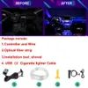 Kit d'éclairage intérieur de voiture au néon, lumière ambiante RGB, Fiber optique, avec application de contrôle sans fil, lampe décorative d'ambiance automobile, nouveau LED