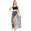 Maillots de bain pour femmes 8 couleurs Y2K Jupe de plage pour femmes Summer Floral Imprimer Cover Up Mousseline de tournesol Pareos de Playa Mujer Robe Maillot de bain