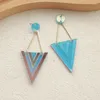 Dangle Earrings Fashion Laser Cut Geometric Acrylic For Women Exaggerated Reflective Inverted Triangle Long Earring