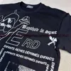 Polos pour hommes ERD Punk Rock T-shirt Hommes Femmes Haute Qualité 2024ss Style d'été Tops Tee T-shirt éphémère