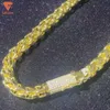 Collier de bijoux à la mode, lien S de 6mm, argent scintillant, chaîne cubaine Hip Hop de haute qualité, dernière conception