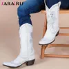 Herfst Winter Plus Size Halloween Vrouwen Westerse Mid Kuit Laarzen Dikke Hakken Schedel Patroon Cowgirl Laarzen Vintage Schoenen Voor Vrouw 240116