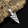Ожерелья с подвесками, модное простое скандинавское наконечник стрелы из нержавеющей стали, мужское ожерелье с наконечником копья викингов, амулет, винтажные ювелирные изделия, подарок, падение