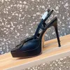 Nouvelle plate-forme Escarpins Sandales pointues super hautes Slingbacks talon stilletto Semelle en cuir Designer de luxe pour femmes Fête de mariage Soirée meilleures chaussures chaussures d'usine