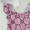 Flicka ett stycke baddräkter flickor bikini strand bär baby badkläder g brev tryck topp barn baddräkt charmig lyxmärke olika rosa blå essskids-6 cxg2401171