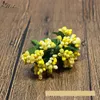 Caixa de doces de vegetação floral falsa acessórios frisados com folhas núcleo de vidro diy mori guirlanda feminina mticolor pequenas frutas 144 gota deliv otiwv