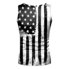 Men's Tank Tops Spring Men O Printed Blouse Beach Sleeveless Casual Flag Neck Summer T Shirt V