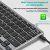 Keyboards IFXLIFE Wireless Bluetooth5.0 2.4G Mouse and Keyboard Suite Combination Supports Android/Windows/Macios Laptops IpadsMacbook J240117