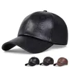 Bollmössor vintage läder baseball cap män mode hip hop sport mössor armé militär hatt brittisk vintage kohud läder hattar gorras yq240117