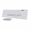 Claviers 2.4G clavier sans fil ensemble de souris clavier silencieux et souris Kit combiné clavier Ultra mince avec film de protection pour ordinateur portable J240117