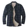 Shirts Kwaliteit Heren Plaid Flanel Dikke Jas Warm Gewatteerd Gevoerd Lange Mouw Herfst Winter Mannelijke Mode Katoenen Jas Zakken 240117