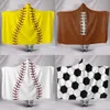 200x150cm Honkbal Voetbal Sherpa Handdoek Softbal Deken Sport Thema Capuchon Cape Voetbal Badhanddoek Dekens Inbakeren 20pcs5171658