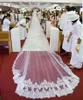 Bridal Veils Luxury 10 Meters Long Wedding Veil With Comb Cover Face Bling Sequins Lace Edge 2 Layer Accessores4517946