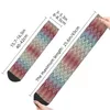 Men's Socks Multicolor Chic Zigzag Dress Men Women Warm Fashion Boho Crew