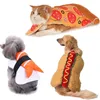 Pet Halloween Costume Christmas Fancy Sukienka odzież Zabawne Cosplay Burgers Pizza Sushi Ubrania dla szczeniąt i kotka 240117