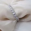 9,5 mm bredd baguette klippt Moissanite kubansk kedja armband hiphop stil silver925 fancy cut moissanite diamant smycken