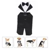 Costume pour animaux de compagnie de chien Vêtements pour chiens Tenues de mariage Tuxedo Chiot Cravate Combinaison Chemises Porter une tenue élégante Hiver Anniversaire Tuxedos Vêtements 240117