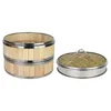 Double Boilers Steamer Basket Food Pot Dim Sum Chinese Bamboo Steam Cookware Rice Baskets Wooden Asian Steaming Dumpling Saucepans Stainless