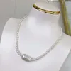 Hanger Kettingen 1x Witte Kleur Ketting Zoetwater Genucleëerde Vlam Bal Barokke Parels Speciale Vrouwen Bruids Bruiloft Sieraden