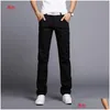 Pantalons pour hommes Pantalons pour hommes Printemps Eté Casual Hommes Coton Slim Fit Chinos Pantalons De Mode Mâle Marque Vêtements 9 Couleurs Plus Taille 28-38 Dhswy