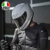 Full Face Open Italian Agv Motorcycle Helmet Female k Carbon Fiber Full Helmet Male Four Seasons Universal Anti Fog Motorcycle Running Helmet V35Y