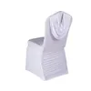 Senaste billiga spandex -rufsade stol täcker stolhuven Sash Chair Hat Bands for Wedding Party Event Decoration