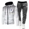 Tracksuits masculinos 2021 moda outono inverno calças com capuz pulôver de duas peças jogging terno M-3XL algodão pista campo esportes