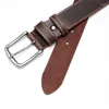 Belts Head Layer Cow Leather Belt Men's Fashion Retro Oil Wax Needle Buckle Cowhide Vegetable Tanned