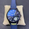 Yl 389001 relógio com diâmetro de 44mm, anel interno de temporização, 12 horas, anel externo, 60 minutos, vidro de safira, espelho, caixa de cerâmica