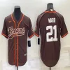 Jersey CUSTOM Cleveland''browns''men Femmes Jeunes 24 Nick Chubb 2 Amari Cooper Ward Orange Cool Base Ed Baseball Football