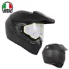 Full Face Open Agv Motorcycle Helmet Ax Carbon Fiber Off Road Rally Helmet Full Cover Motorcycle Men's and Women's Racing Helmet Four Seasons FS8T