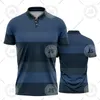 Polos masculinos listrado lapela publicidade polo camisa logotipo personalizado impresso roupas de trabalho corporativo malha frisada respirável negócio curto