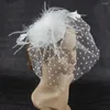 Berets Fine Workmanship Headpiece Retro Mesh Dot Print Hat Elegant Fascinator With For Women Wedding