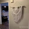 Macrame Wall wiszące boho wystrój bohemian sztuka nowoczesna przybrzeżna dom plażowa dom południowo -zachodni styl minimalistyczny przędza gobelinu 240117