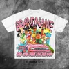 Homens camisetas Harajuku Money Car Imprimir Oversized Camiseta Gótico Americano Gráfico Todas as Camisas de Algodão Casais Vintage Y2K Tops Goth Mulheres Roupas T240117