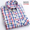 2024 Maat S-8XL Overhemd Heren Dunne Geruite Stof Katoen Uitstekende Comfortabele Slim Fit Knop Kraag Business Casual Shirt 240117