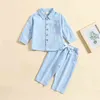 Kleidung Sets Baby Kleidung Set Für Jungen Mädchen 2024 Herbst Baumwolle LeinenKleinkind Kinder Kinder Langarm Shirts Hose Outfits