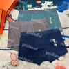 Pariser Designer-Herrenunterwäsche, modische Stickerei, bedruckte Unterhose, lässige männliche Boxershorts mit Box