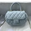 24C principios de primavera nuevo paquete de cubierta de manija color lana cadena de diamantes cuero 336 bolso de diseñador de lujo bolsos de moda bolso de mujer bolso de hombro con solapa clásica