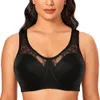 Grote maat bh Naadloze beugelbralette Wit Comfortabel Alledaags Bloemen Dun Volledige dekking Plus Bh's B C D E F G H I 240116