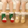 Crianças Socks Lawadka 0-6t Natal Papai Noel Baby recém-nascido para meninos meninos inverno grossa quente criança piso ldren anti-slip h240508