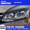 Do VW Touareg LED LED Lampa na głowie samochodu DRL DRL Daytime Runging Light Streamer Turn Signal Sygnał Anioła Anioła