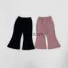 Trousers 2023 Autumn New Baby Loose Boot Cut Pants Solid Girls Flared Pants ldren Trousers Cotton Infant Casual Pants Kids Clothes H240508