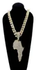 Mode Cristal Afrique Carte Pendentif Collier Pour Femmes Men039s Hip Hop Accessoires Bijoux Collier Ras Du Cou Cubain Lien Chaîne Cadeau5651342