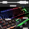 Claviers GX2 filaire Combo 104 touches lumière LED modifiable étanche rvb rétro-éclairé jeu clavier mécanique et souris ensemble pour ordinateur portable de bureau J240117