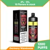 EU Hot Sale Mesh Coil Elektronische sigaret 12000 Rookwolken Vape-pen Wegwerp Vaper-apparaat 2% 5% Nic Eliquid Voorgevulde e-cigs 10 Fruitaroma's voor het kiezen van Pod 12k Bladerdeegreep