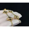 Bijoux de créateurs Cleef Van Four Leaf Clover Bracelet Luxe VAN Clover Designer Bracelet Perle 4 Feuilles 18K Or Laser Marque Bracelet Bracelets De Charme Collier Boucles D'oreilles D